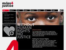 Tablet Screenshot of miles4justice.com